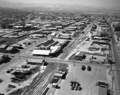 Main, 2nd and Olive streets, Taft, looking east