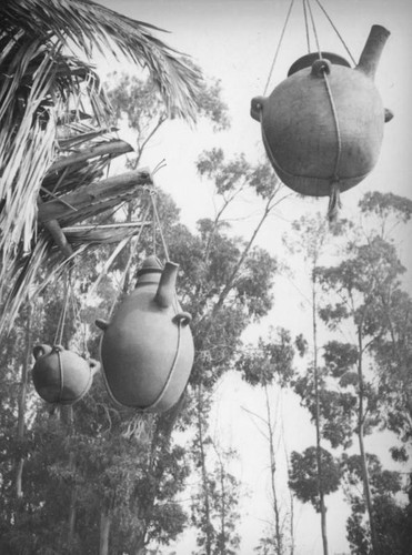 Pueblo La Brea hanging teapots