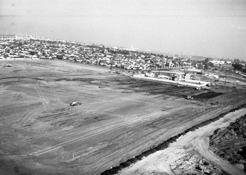 Holly Park construction site, Hawthorne, looking northeast