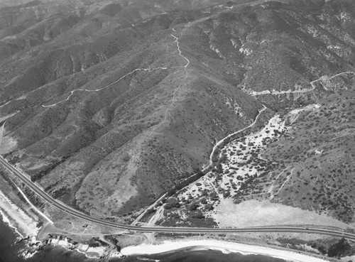 Leo Carrillo State Park, Pacific Coast Highway, looking northwest