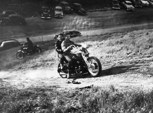 Mexican Americans on motorcycle