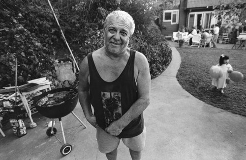 Man at barbecue, Echo Park