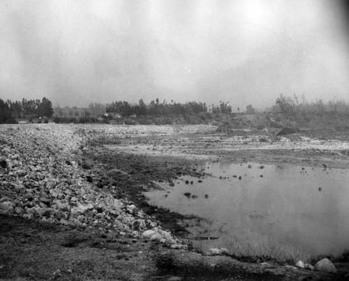 Pacoima Channel of submerged dam