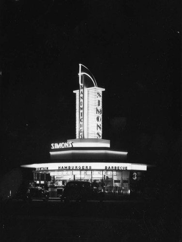 Nightime at Simon's Drive-In