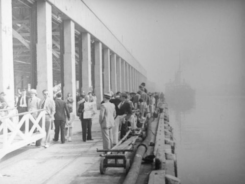 Waiting at passenger terminal 156 at L. A. Harbor