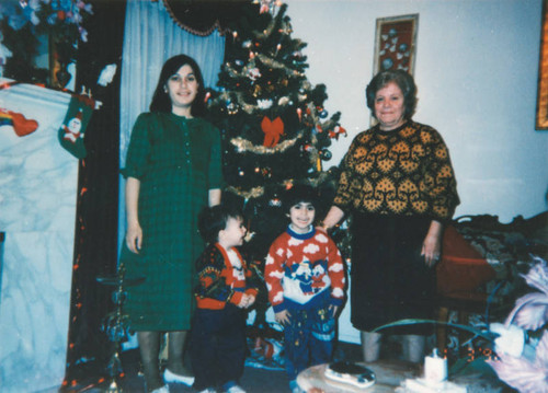 Armenian American family at Christmas