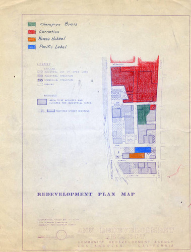 Map of proposed slum clearance