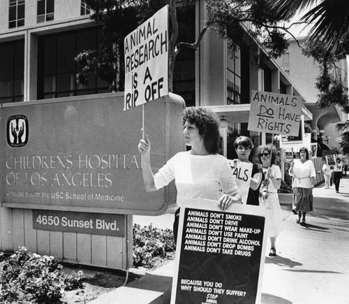 Demonstration against animal testing