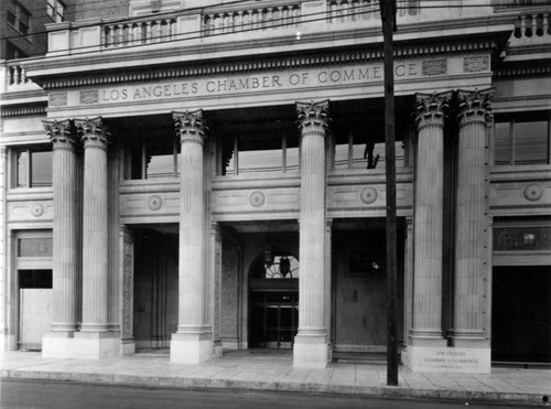 L.A. Chamber of Commerce Building, main entrance