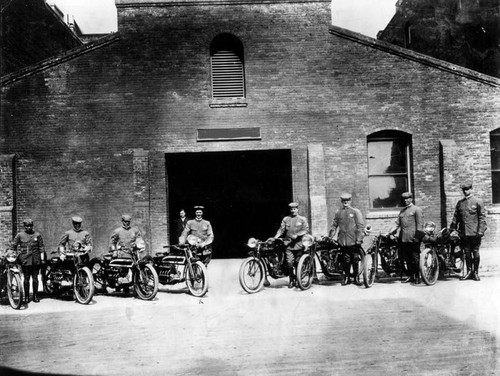 Uniformed motorcycle squad