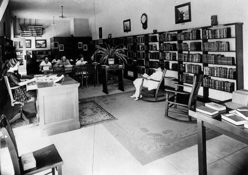 Interior of a storefront serving as the Wilshire Branch