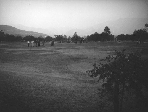 Playing golf in Pasadena