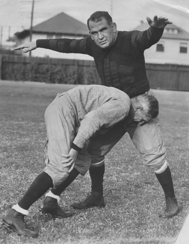 Coach Howard Jones and "Strangler" Lewis