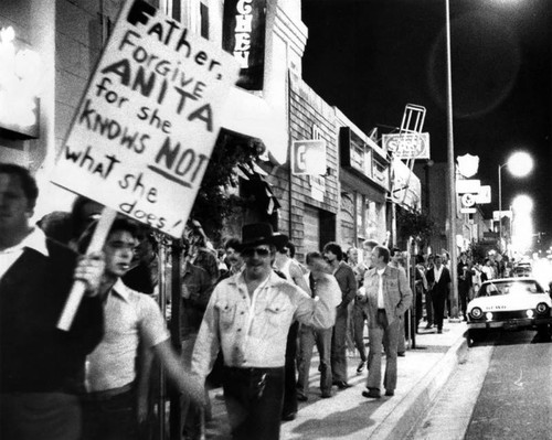 Gay demonstration on Sunset Boulevard