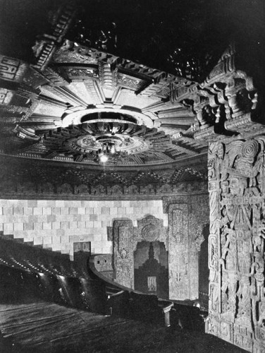 Interior ceiling of Mayan Theater