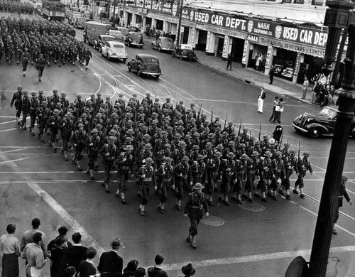 Parade of Army soldiers