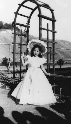Chinese American girl in 'southern belle' costume
