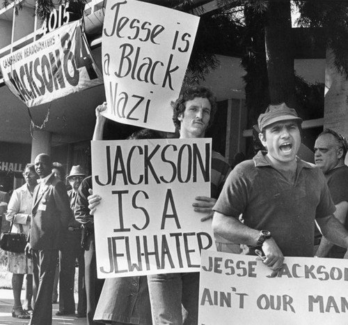 Jewish Defense League demonstrate against Jackson