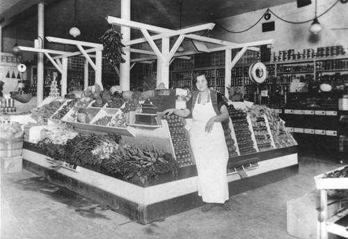 Woman in grocery store