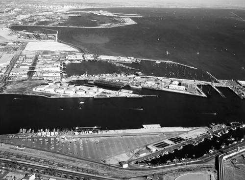 Mobil Oil Co., Los Angeles Harbor, looking northeast