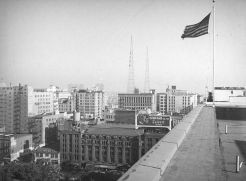 View northeast from Sixth and Olive