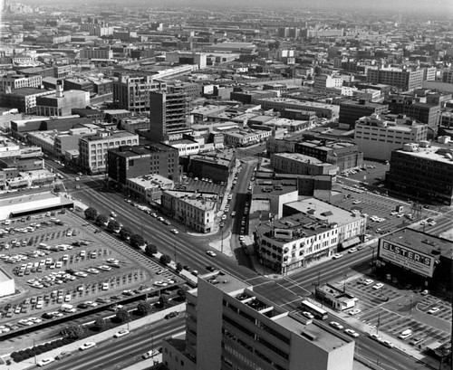 Aerial view of Little Tokyo