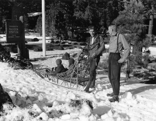 Dog sled at Mammoth Ranger Station