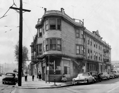 Once a high class hotel, now a slum