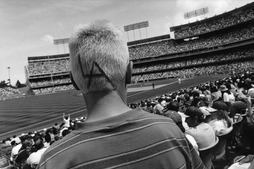 Dodger stadium fan... G-o-o-o Dodgers!