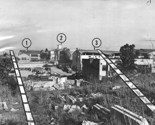 Old schools razed for Hollywood Freeway space