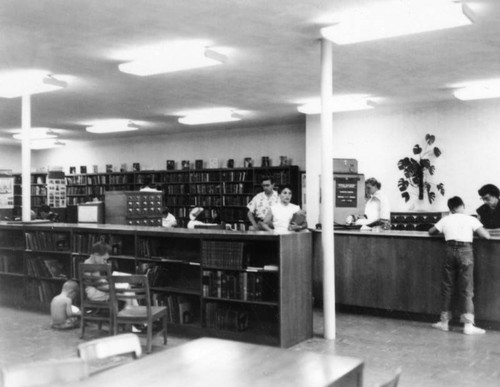 Circulation desk at the Sherman Oaks Branch Library