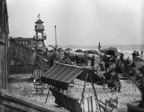 Beach scene at the Gables Club