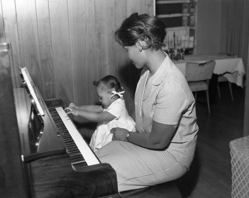 Unidentified African American family at home