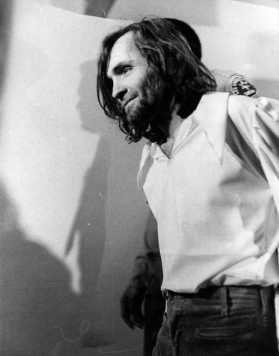 Charles Manson leaving court