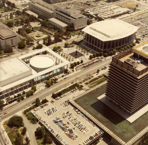 Aerial side view, Music Center