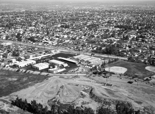 City yards, Huntington Park, looking northeast