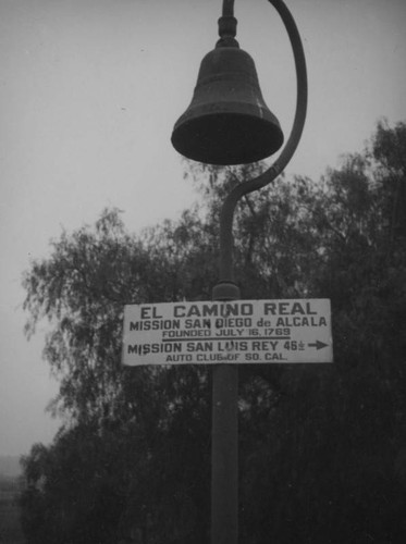 El Camino Real bell marker, Misio´n San Diego de Alcala´