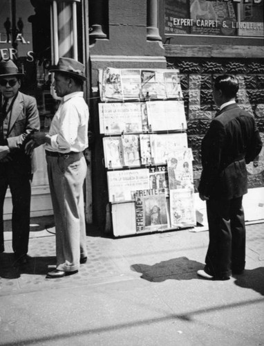 Sidewalk newsstand