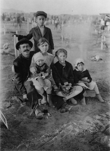 Family at cemetery