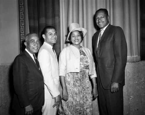 Councilmembers Bradley, Lindsay and Mills with Francine Reese Morrison