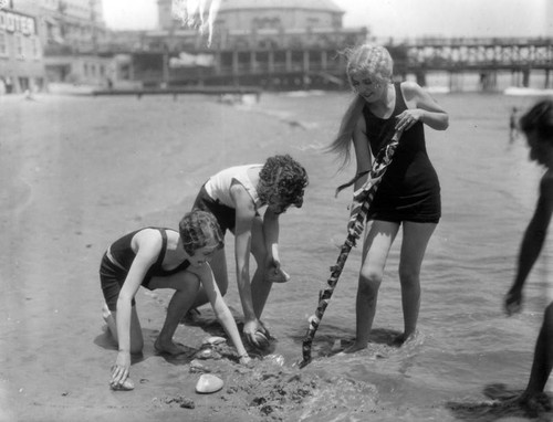 Digging clams in Long Beach