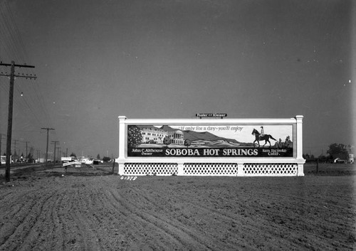 Soboba Hot Springs billboard