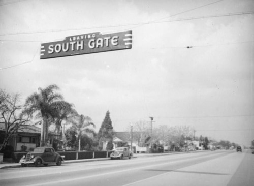 Leaving South Gate sign