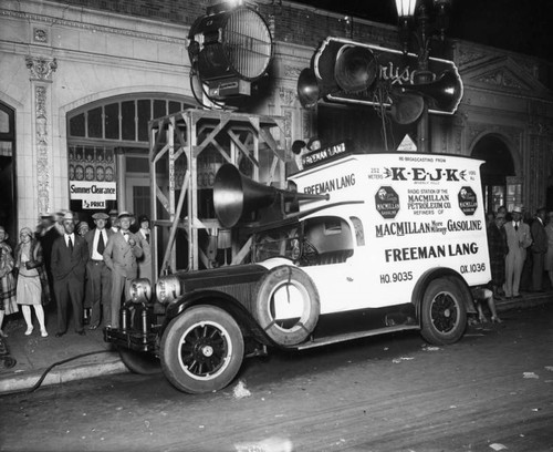 Broadcasting from a car