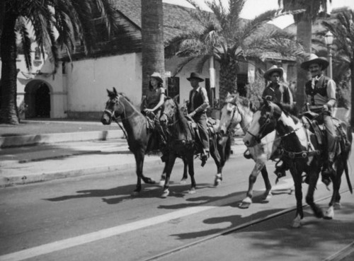 Horseback riders on parade