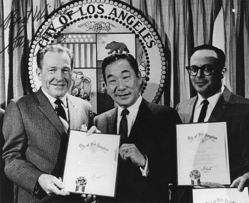 Philip Ahn and Los Angeles Mayor, Sam Yorty