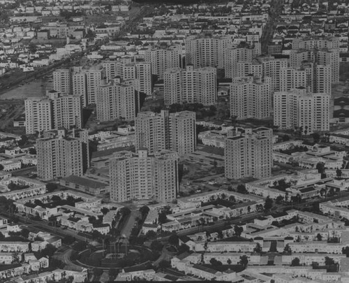 Park La Brea housing project, aerial view