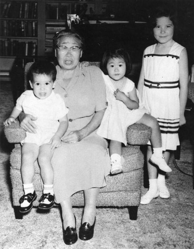 Helen Ahn with grandchildren