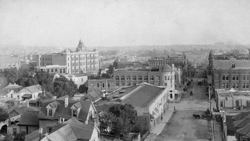 1st Street, looking east