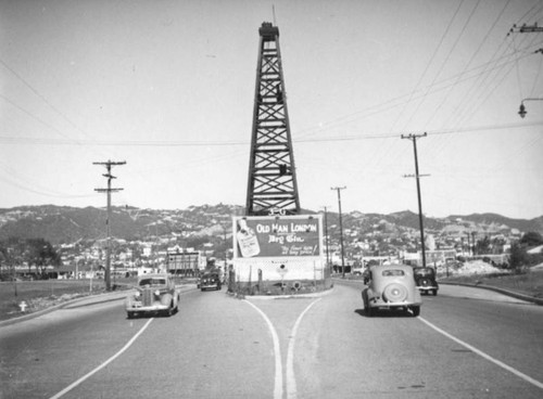 Oil well on La Cienega Boulevard